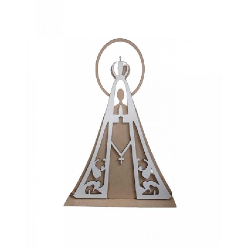 Enfeite De Mesa Em Mdf Nossa Senhora Aparecida Arco Natural [f031]