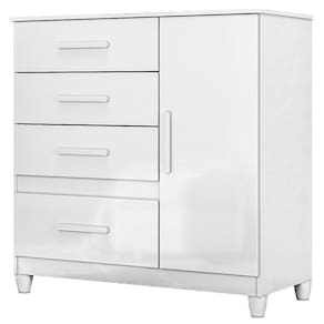 Cômoda Sapateira Infantil Vênus Branco Flex com Pés - Moval