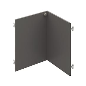 Kit Porta Módulo Canto Reto 59,5cm Frame Cabecasa Madeiramadeira Grafite