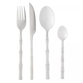 Faqueiro 16 Peças Aço Inox Bambu Elegant Prata Lyor