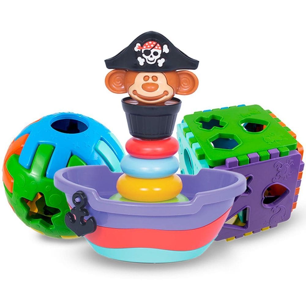 Brinquedos Educativos 1 Ano Bebê Menino E Menina Baby Pirata