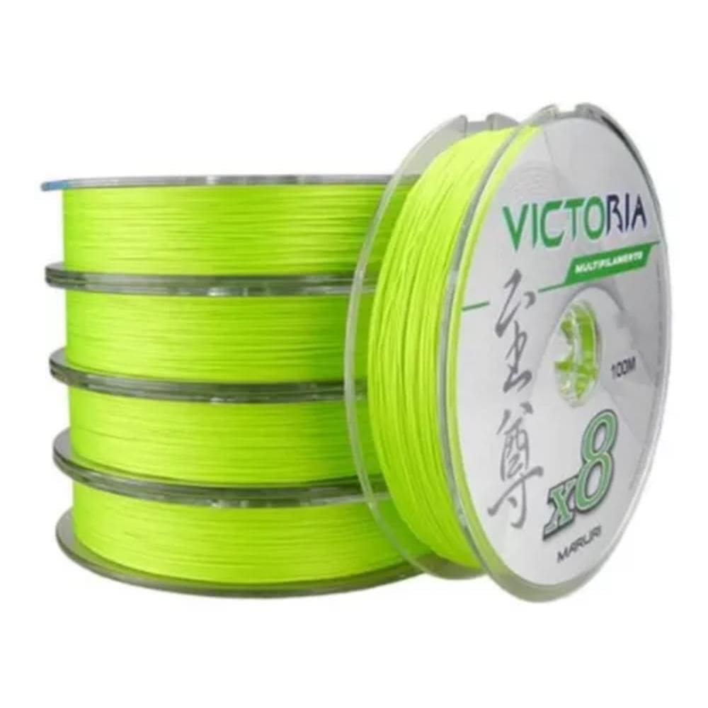 Linha Pesca Multifila 8Fio Victoria 0,30Mm 100M Maruri Verde