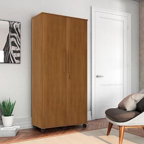 Roupeiro Com 2 Portas Solteiro Gold Amêndoa