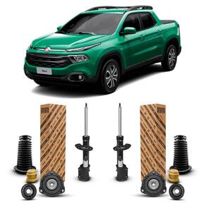 Par Amortecedores Mopar + Kit Coxim Suspensão Dianteiro Fiat
