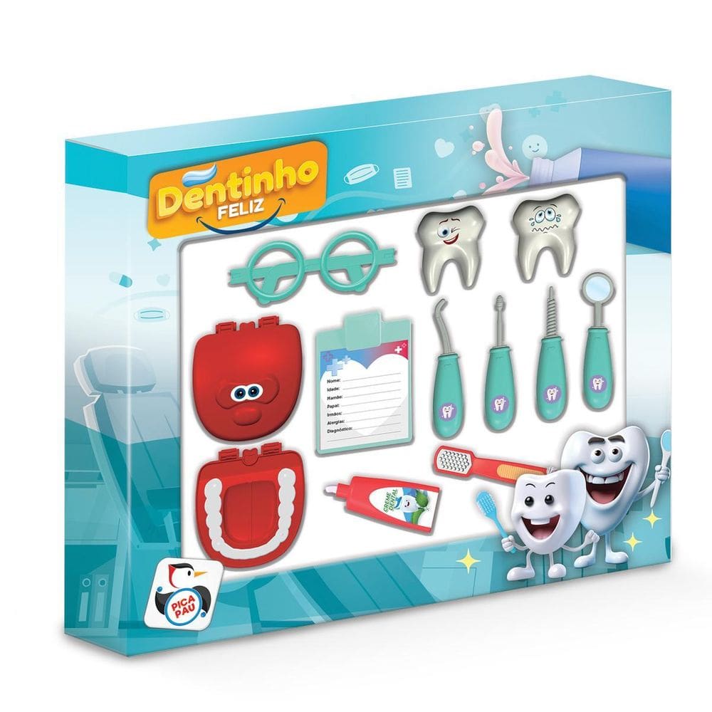 Brinquedo Infantil Brincando Dentista Menino E Menina + 3