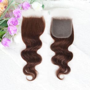 Fecho ALLRUN Body Wave 4x4 HD Lace Cabelo humano brasileiro 16cm