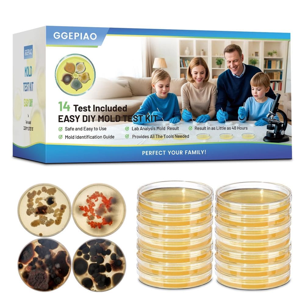 Kit de teste de molde ggepiao para uso doméstico com 14 testes de detecção e guia
