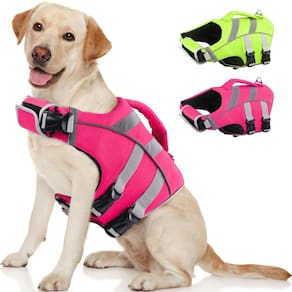 Colete de natação refletivo Dog Life Jacket Kuoser para cães médios