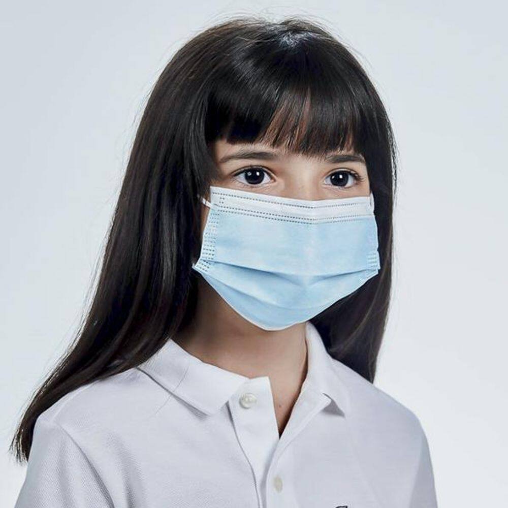 Máscara Azul Azulmed Infantil Descartável 50 Unidades