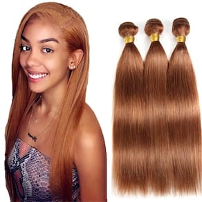 Pacotes de cabelo Diex Rlamx Color #30, castanho claro, reto, 22 polegadas