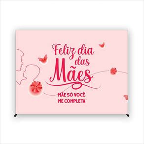 Painel de Festa Retangular Dia das Mães 6,00x3,00 metros - Fera Print