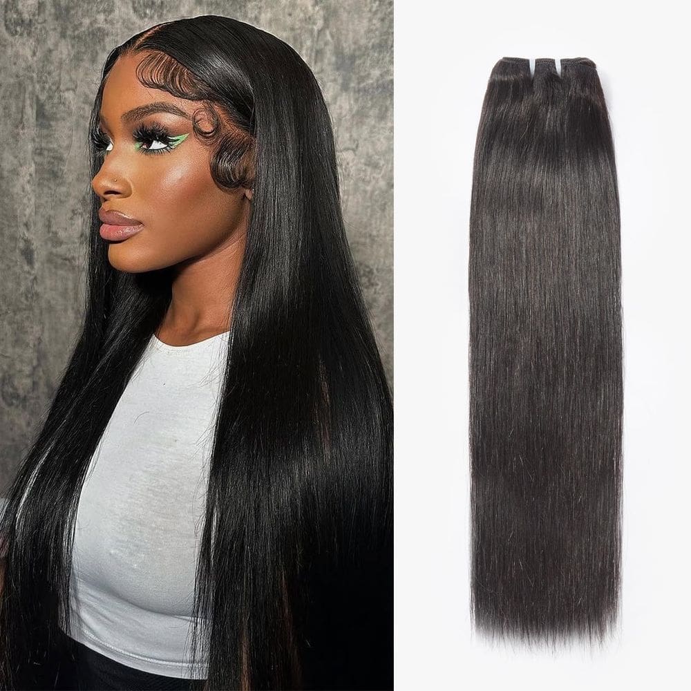 Pacote de cabelo WEQUEEN Brazilian Virgin Hair Straight 22cm