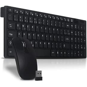 Kit Teclado E Mouse Sem Fio Confortável Ótimo Para Home Office Compatível Com Computador PC PRETO