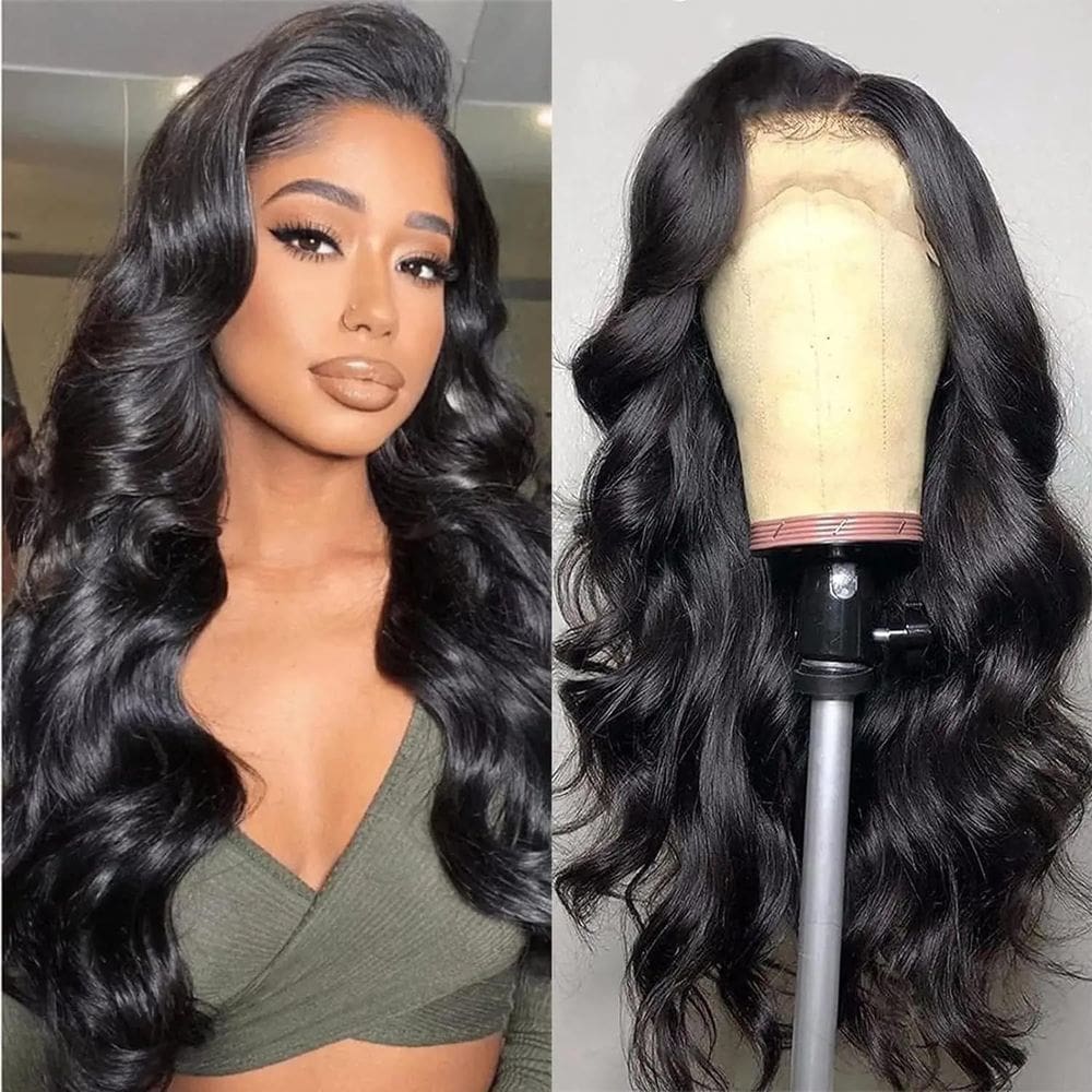 Perucas frontais de renda HCHHCH Body Wave 180 Densidade 46 cm Natural