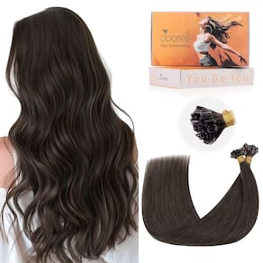 Extensões de cabelo DOORES U Tip Mocha Brown 60cm 50g/50s