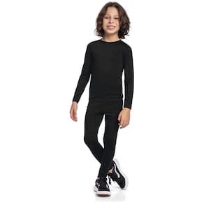 Pijama Térmico Infantil Segunda Pele Preto Fakini
