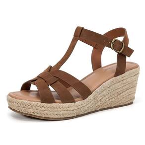 Sandálias Luoika Wide Wedge Platform, tornozelo, marrom, 12XW
