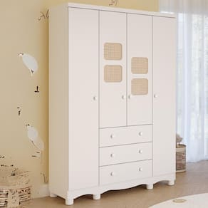 Guarda Roupa Infantil Telinha 4 Portas 3 Gavetas 100% MDF
