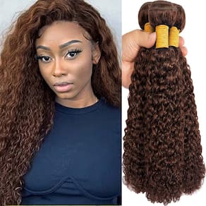 Pacotes de cabelo MAMART Kinky Curly Chocolate Brown 30cm 300g