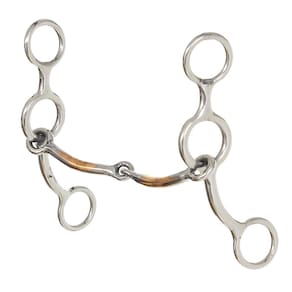 Freio Bolinha Perna Curta com Bocal Liso Bronc-Steel 38019