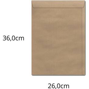 Envelope Saco Natural 260x360mm 80grs. Kn 36 250un - Scrity