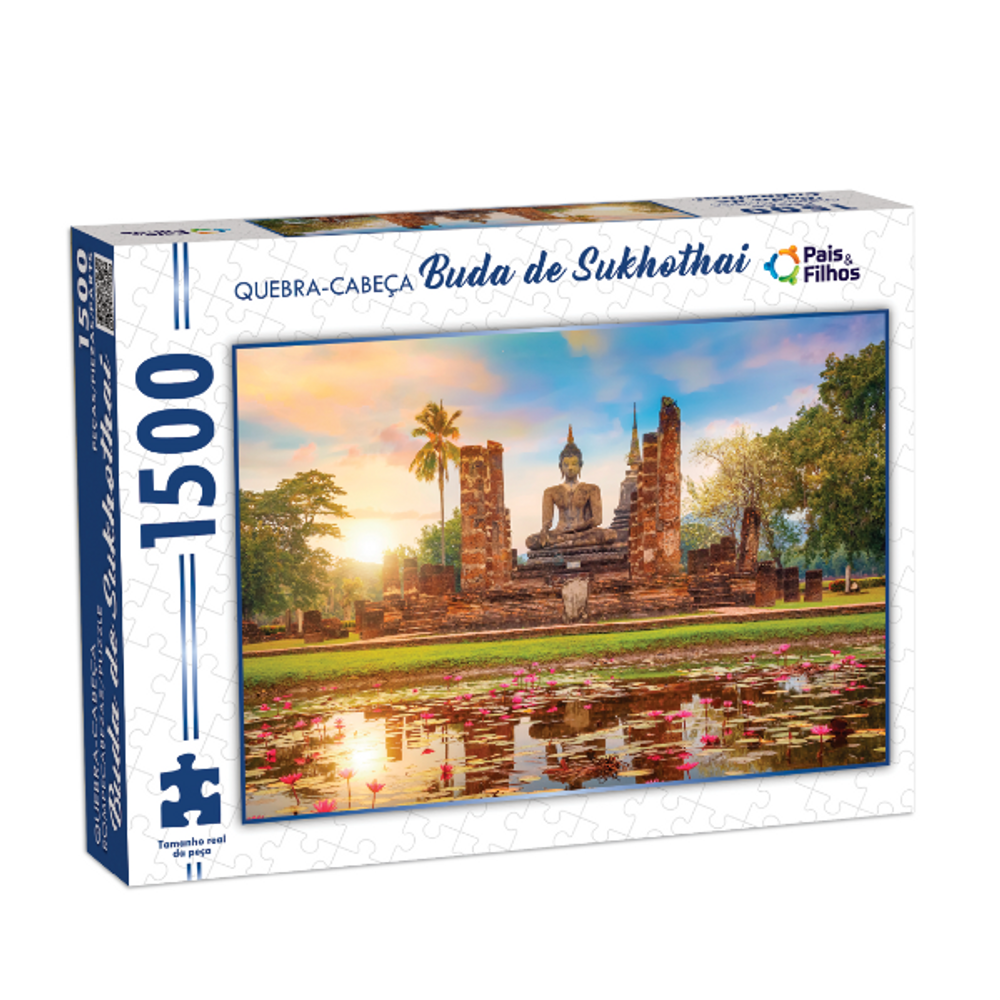 Quebra Cabeça  De 1500 Peças Colorido Puzzle Buda Sukhotai