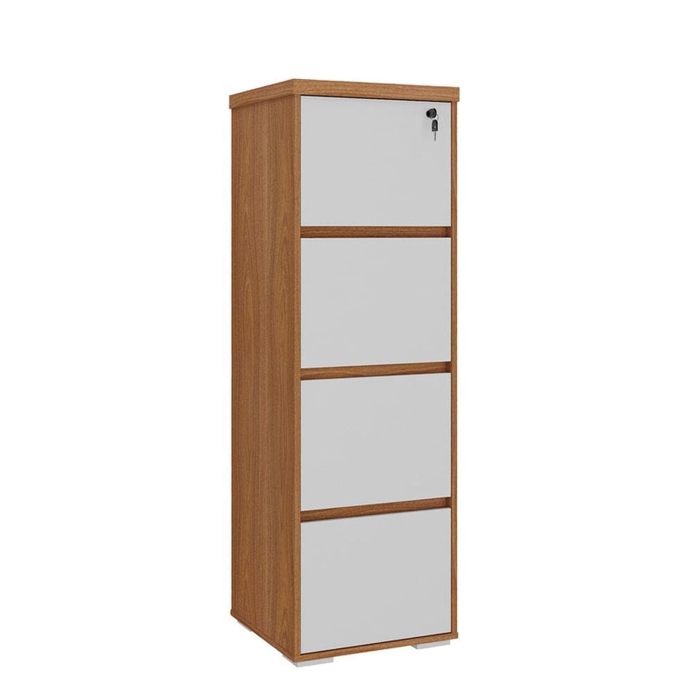 Arquivo Artany 4 Gavetas Ii - Y37 - Freijó/Branco 6290