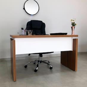 Mesa Artany Operacional 1250 - Y37 - Freijó/Branco 6298