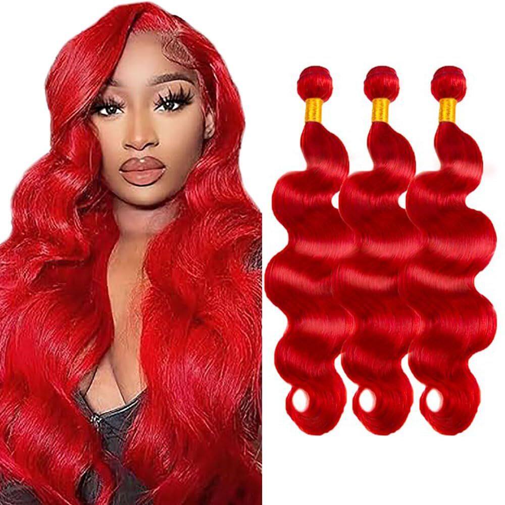 Pacotes de cabelo ZevPiul Burgundy Body Wave 3 x 22-26 polegadas Virgin