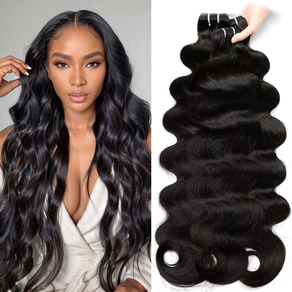 Pacotes de cabelo Binlvexin Body Wave 100% Brazilian Virgin 3x45cm