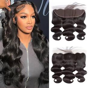 Lace frontal 13x4 Body Wave 100% cabelo humano virgem 22cm