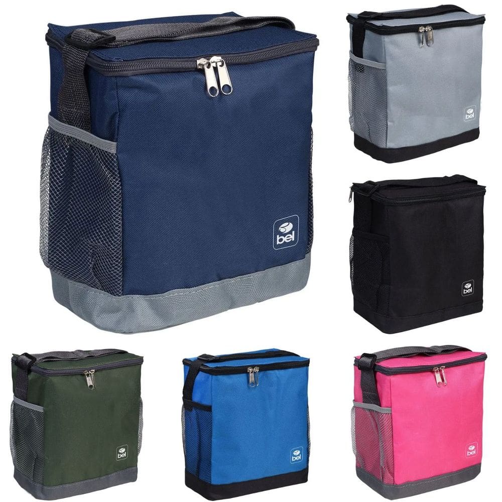 Bolsa Térmica Baly 12 Latas Poliéster Alça Bolsos Laterais Fechamento Zíper Bel
