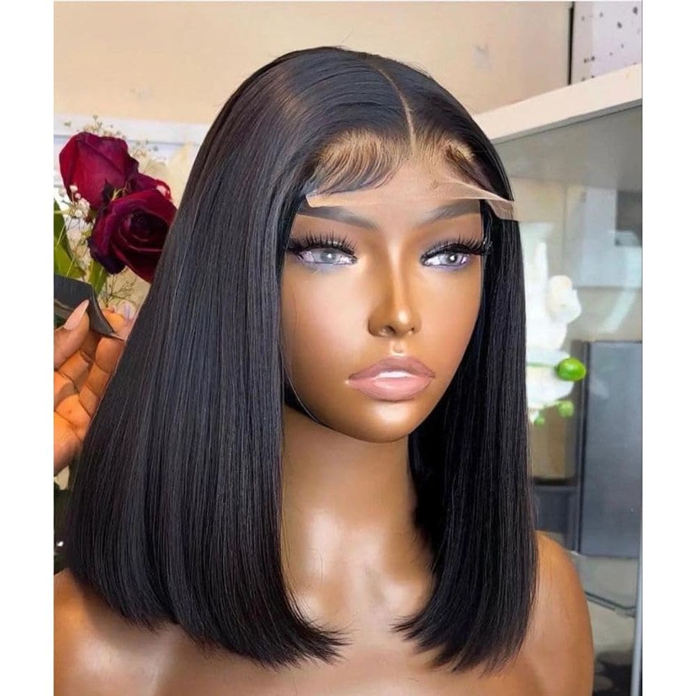Peruca FFEGG Bob 30cm 180% Densidade 100% Cabelo Humano Mulheres Negras