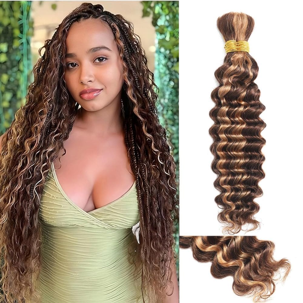 Pacote Braining Hair ONICE Ombre 2 100g 4/27 de cabelo humano de 22 polegadas