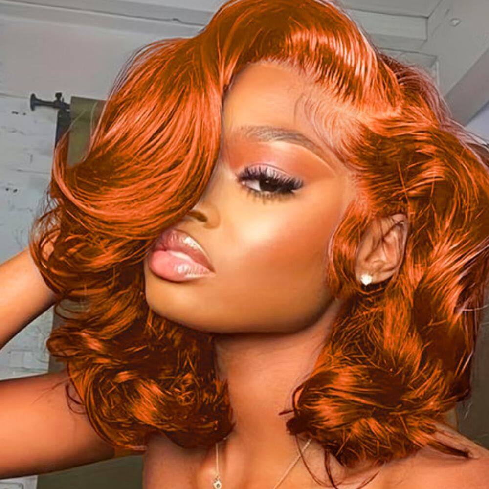 Perucas frontais de renda A FUTURE TONGMEI 350 Ginger Orange 14
