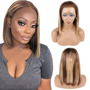 Peruca CISWER Highlight Lace Front Bob 35 cm Omber Blonde
