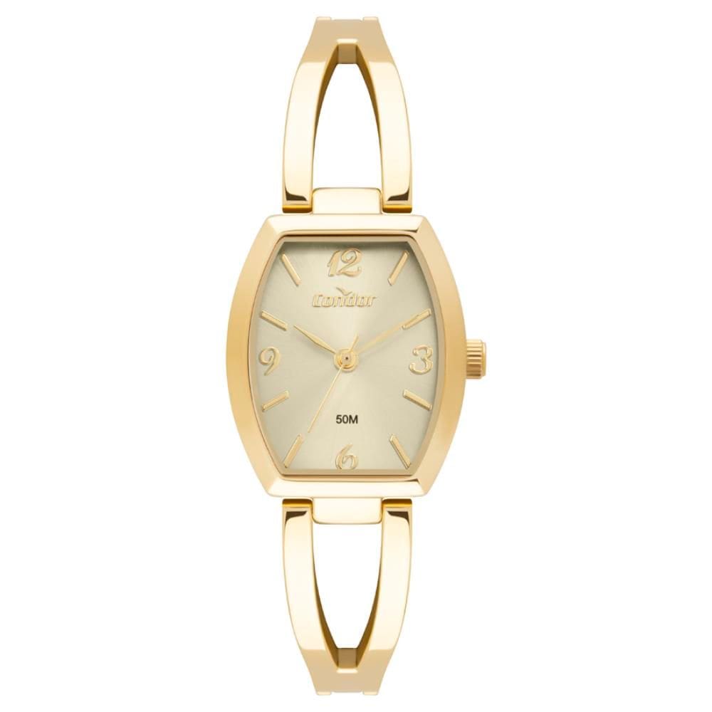 Relógio Condor Feminino Ref: Co2035nqg/5x Retangular Bracelete Dourado