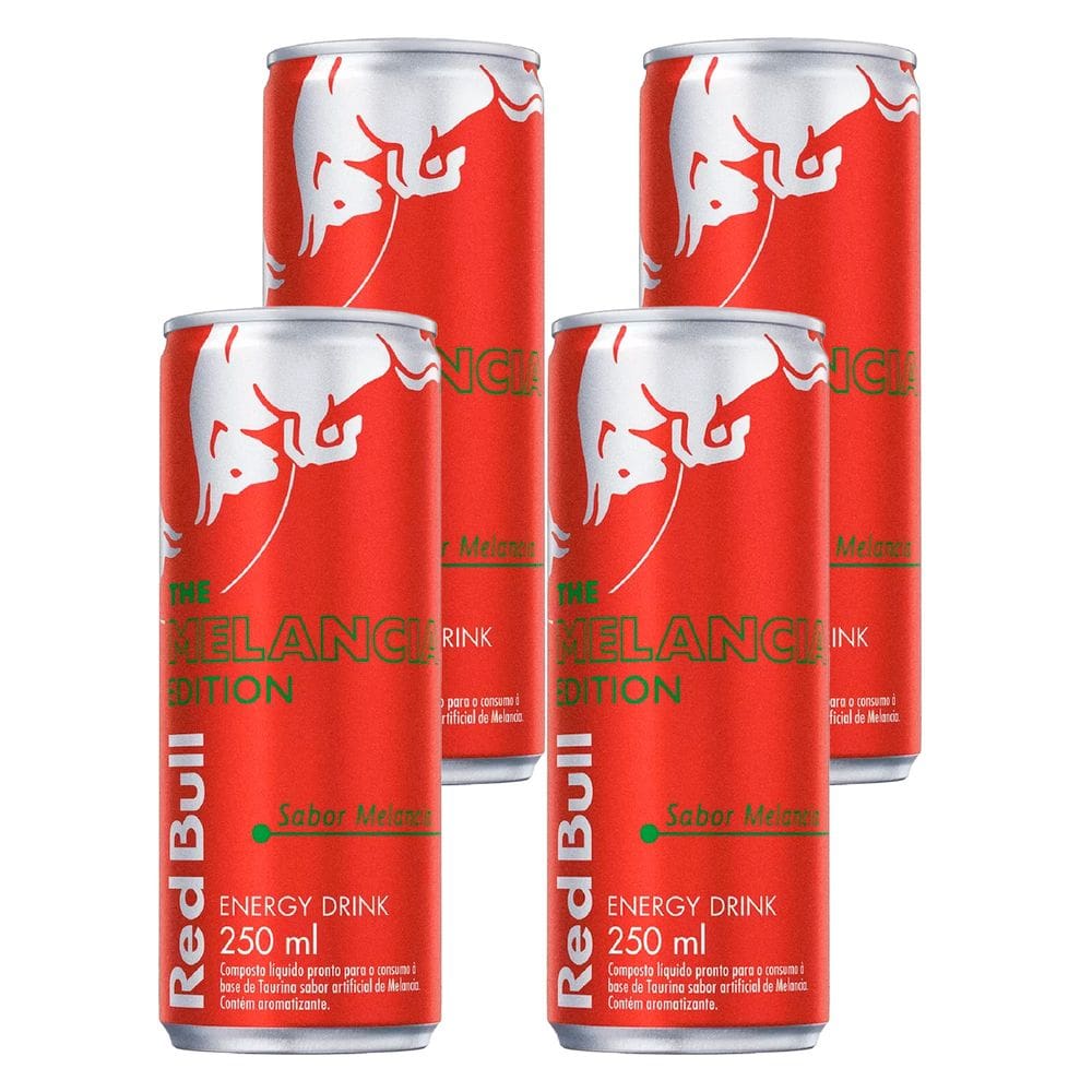 Energético Red Bull Melancia 250ml 4 Unidades