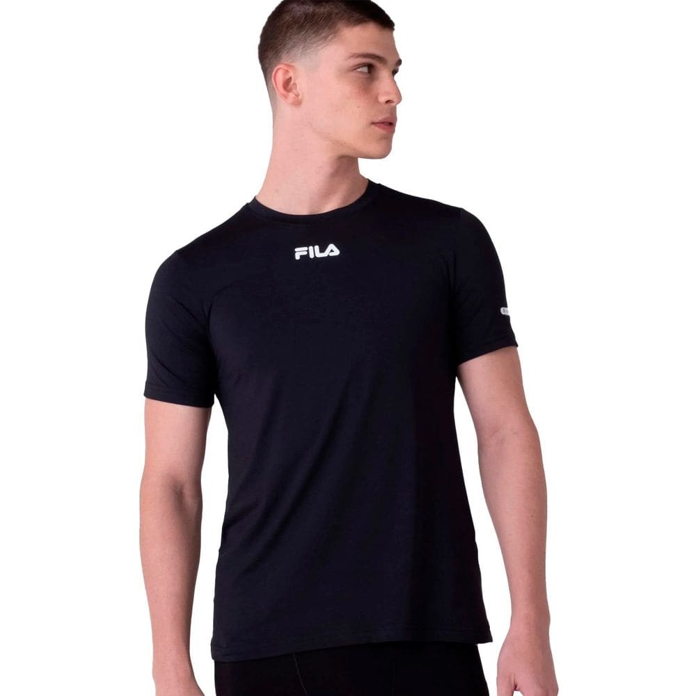 Camiseta Fila Sun Protect Breezy Masculina Preto/Prata