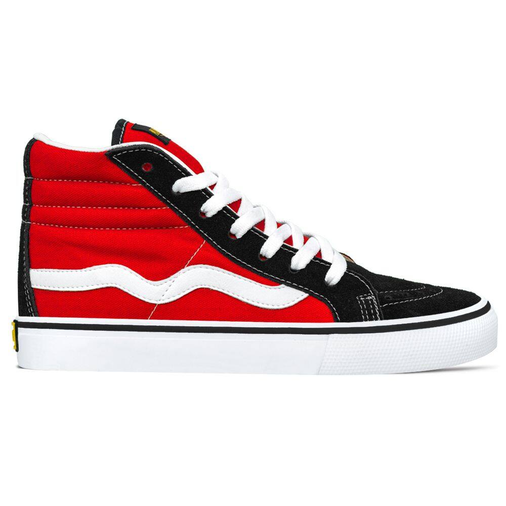 Tênis Mad Rats Lona Unissex Hi Top | Preto Vermelho