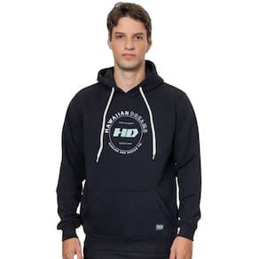 Moletom Masculino HD Canguru Basic H161B Fechado Preto H161B