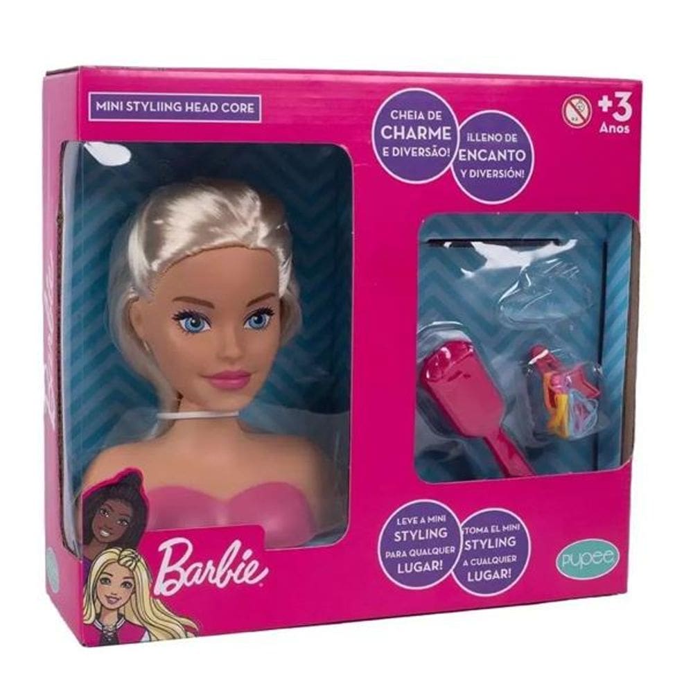 Boneca Mini Busto Styling Head Barbie 1296 - Mattel