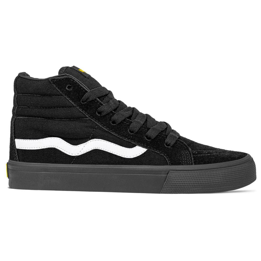 Tênis Mad Rats Lona Unissex Hi Top | Black Onda Branca
