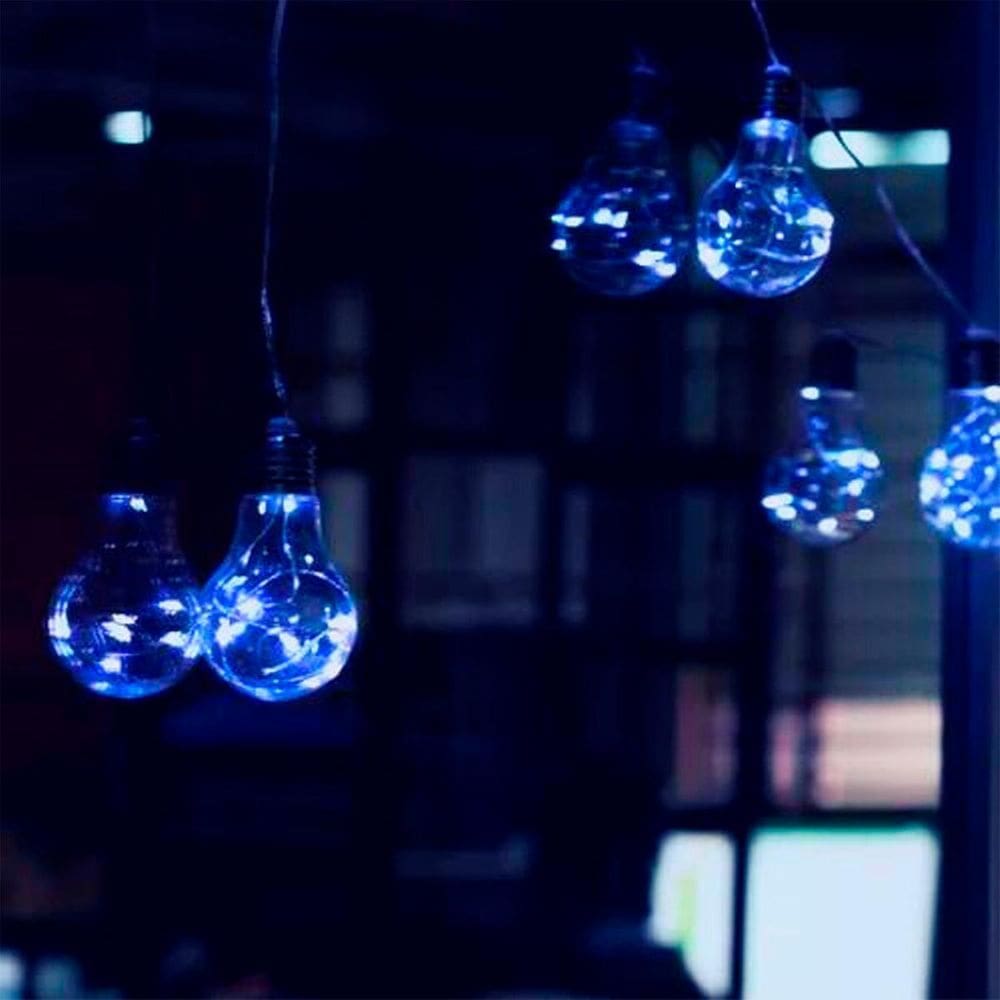Fio Fada 10 Lampadas Led Pisca Usb E Pilha Cores:Branco