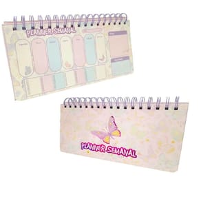 Agenda Planner Semanal Borboletas 52 Páginas Capa 4- Quanhe