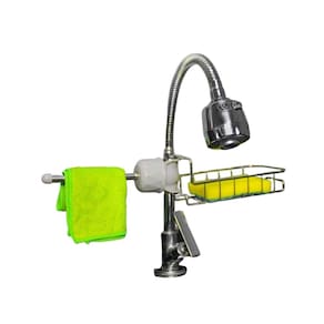 Suporte Torneira Inox Sabão Esponja Pia Banheiro Escorredor