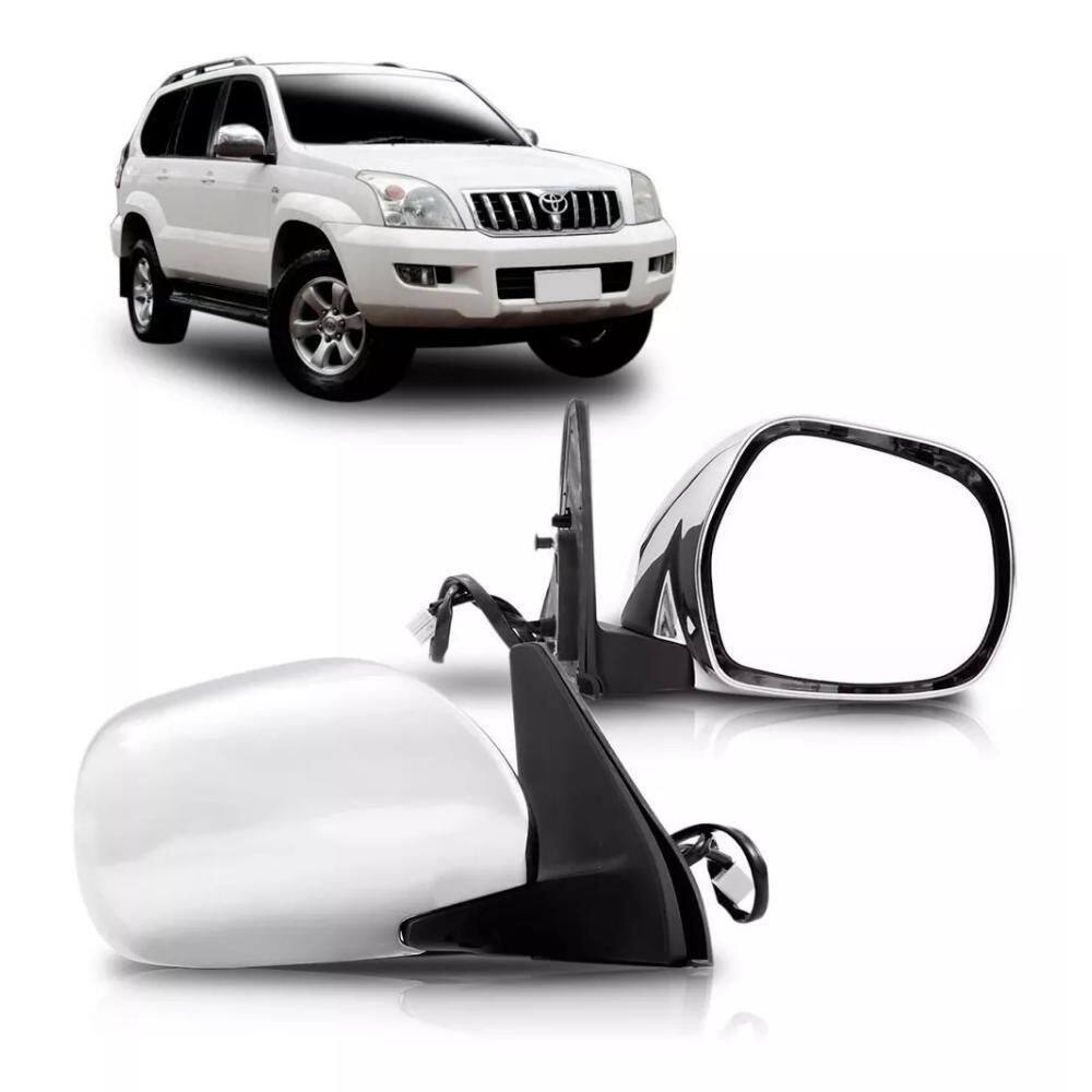 Retrovisor Elétrico Retrátil Cromado Prado 2004 A 2010 - L/D