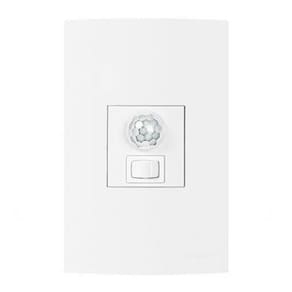 Kit Sensor De Presença Parede Embutir Com Interruptor Branco
