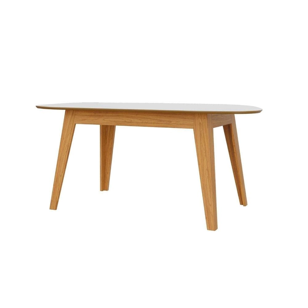 Mesa Retro 180cm X 77cm X 100cm 100% Mdf Freijó/Off White