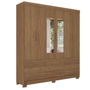 Guarda-roupa 6 Portas 9 Gavetas com Espelho Mdp Colombo Jatoba